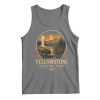 Vintage Yellowstone National Park Vintage Bison Geyser Tank Top Wyoming Montana Idaho Hiking Camping