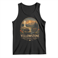 Vintage Yellowstone National Park Vintage Bison Geyser Tank Top Wyoming Montana Idaho Hiking Camping