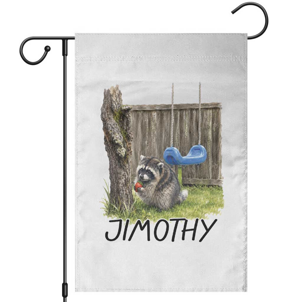 Jimothy Raccoon Garden Flag Cute Seattle Trash Panda Viral Meme