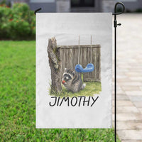 Jimothy Raccoon Garden Flag Cute Seattle Trash Panda Viral Meme