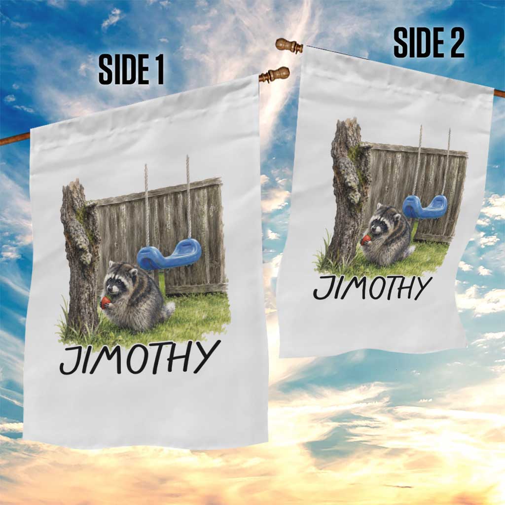 Jimothy Raccoon Garden Flag Cute Seattle Trash Panda Viral Meme