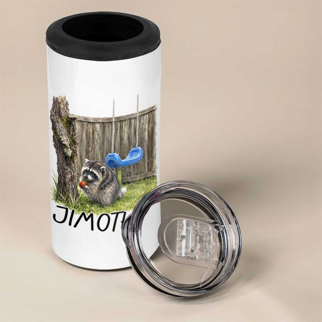 Jimothy Raccoon 4 in 1 Can Cooler Tumbler Cute Seattle Trash Panda Viral Meme