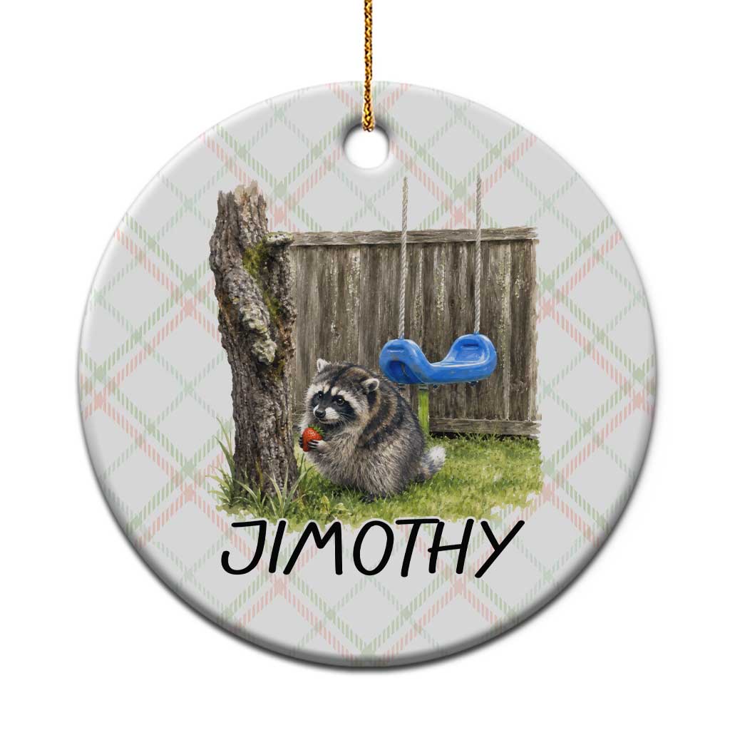 Jimothy Raccoon Ceramic Ornament Cute Seattle Trash Panda Viral Meme