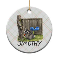 Jimothy Raccoon Ceramic Ornament Cute Seattle Trash Panda Viral Meme
