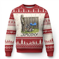 Jimothy Raccoon Ugly Christmas Sweater Cute Seattle Trash Panda Viral Meme