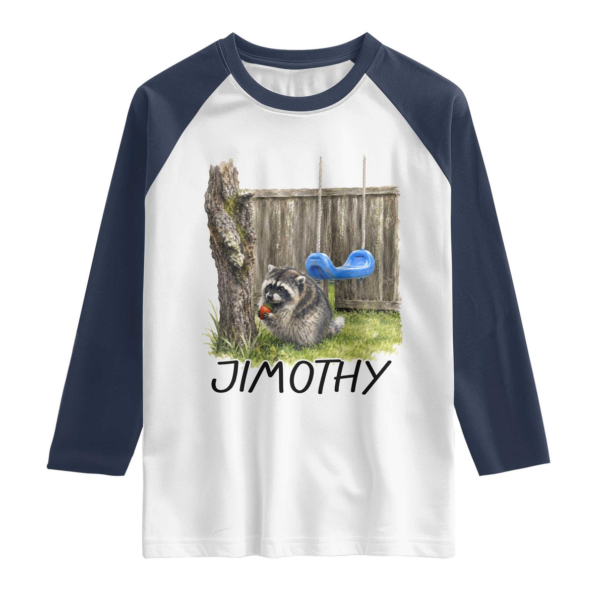 Jimothy Raccoon Raglan Shirt Cute Seattle Trash Panda Viral Meme