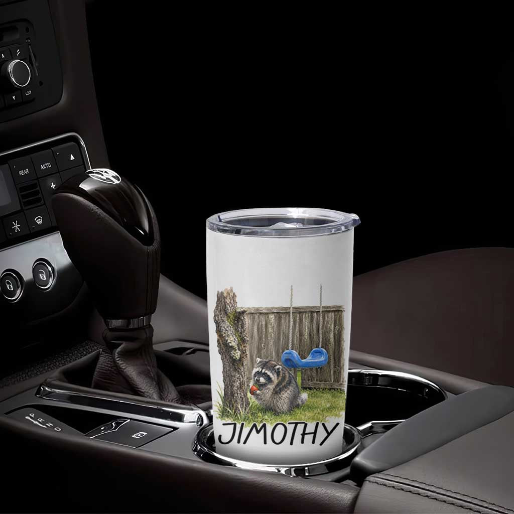 Jimothy Raccoon Tumbler Cup Cute Seattle Trash Panda Viral Meme