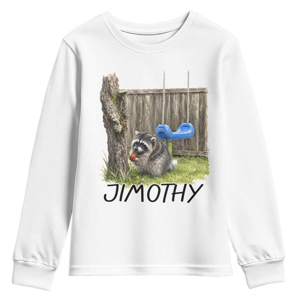 Jimothy Raccoon Youth Sweatshirt Cute Seattle Trash Panda Viral Meme