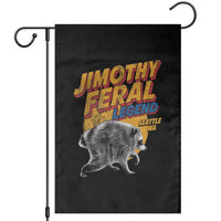 Vintage Jimothy Raccoon Garden Flag Feral Legend Seattle WA Trash Panda Meme