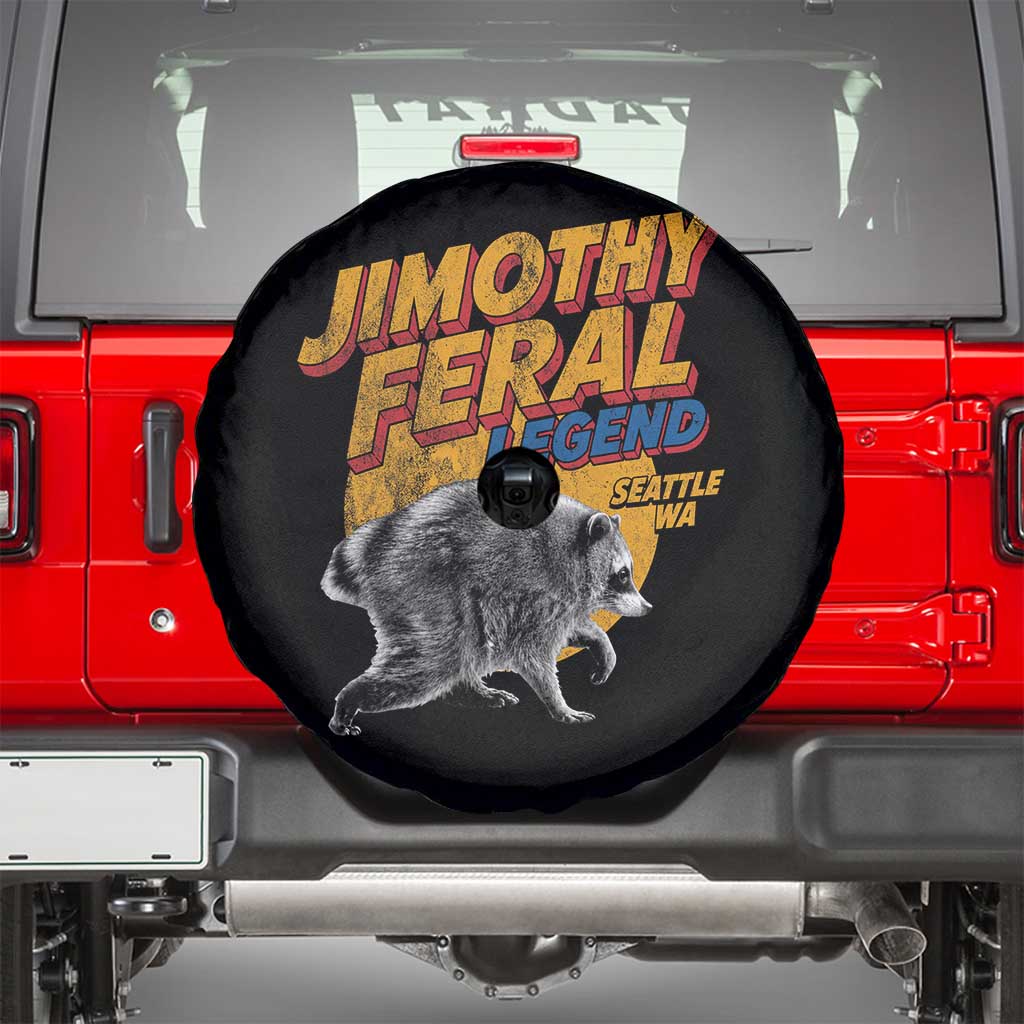 Vintage Jimothy Raccoon Spare Tire Cover Feral Legend Seattle WA Trash Panda Meme