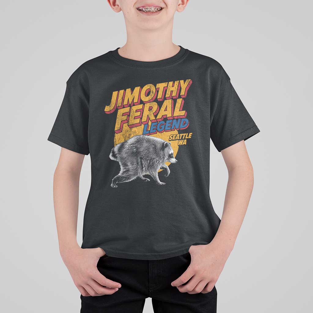 Vintage Jimothy Raccoon T Shirt For Kid Feral Legend Seattle WA Trash Panda Meme