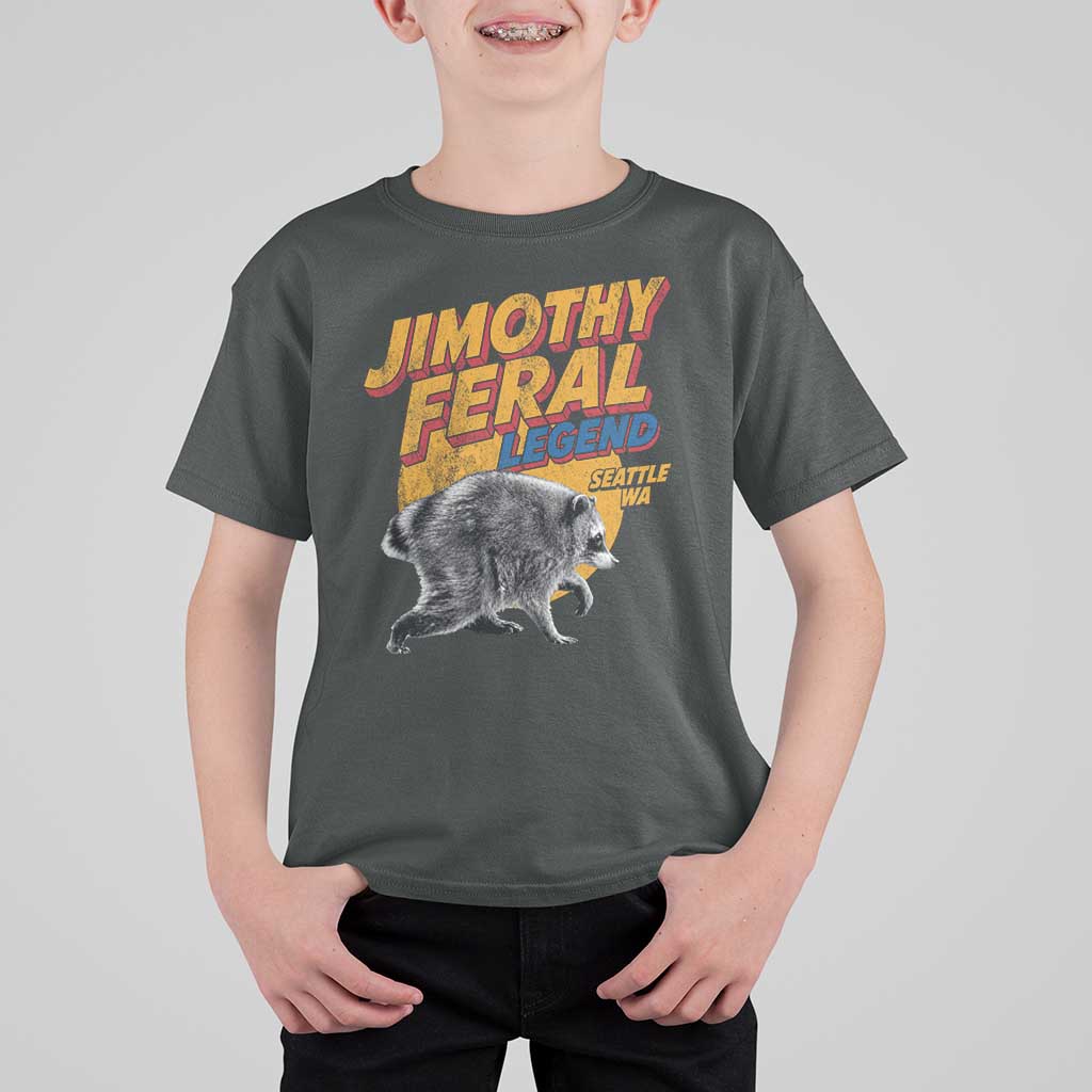 Vintage Jimothy Raccoon T Shirt For Kid Feral Legend Seattle WA Trash Panda Meme