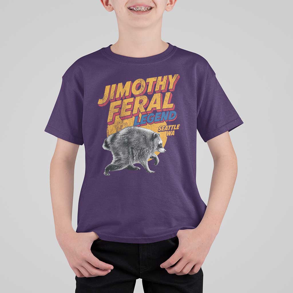 Vintage Jimothy Raccoon T Shirt For Kid Feral Legend Seattle WA Trash Panda Meme