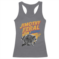 Vintage Jimothy Raccoon Racerback Tank Top Feral Legend Seattle WA Trash Panda Meme