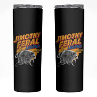 Vintage Jimothy Raccoon Skinny Tumbler Feral Legend Seattle WA Trash Panda Meme
