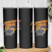 Vintage Jimothy Raccoon Skinny Tumbler Feral Legend Seattle WA Trash Panda Meme