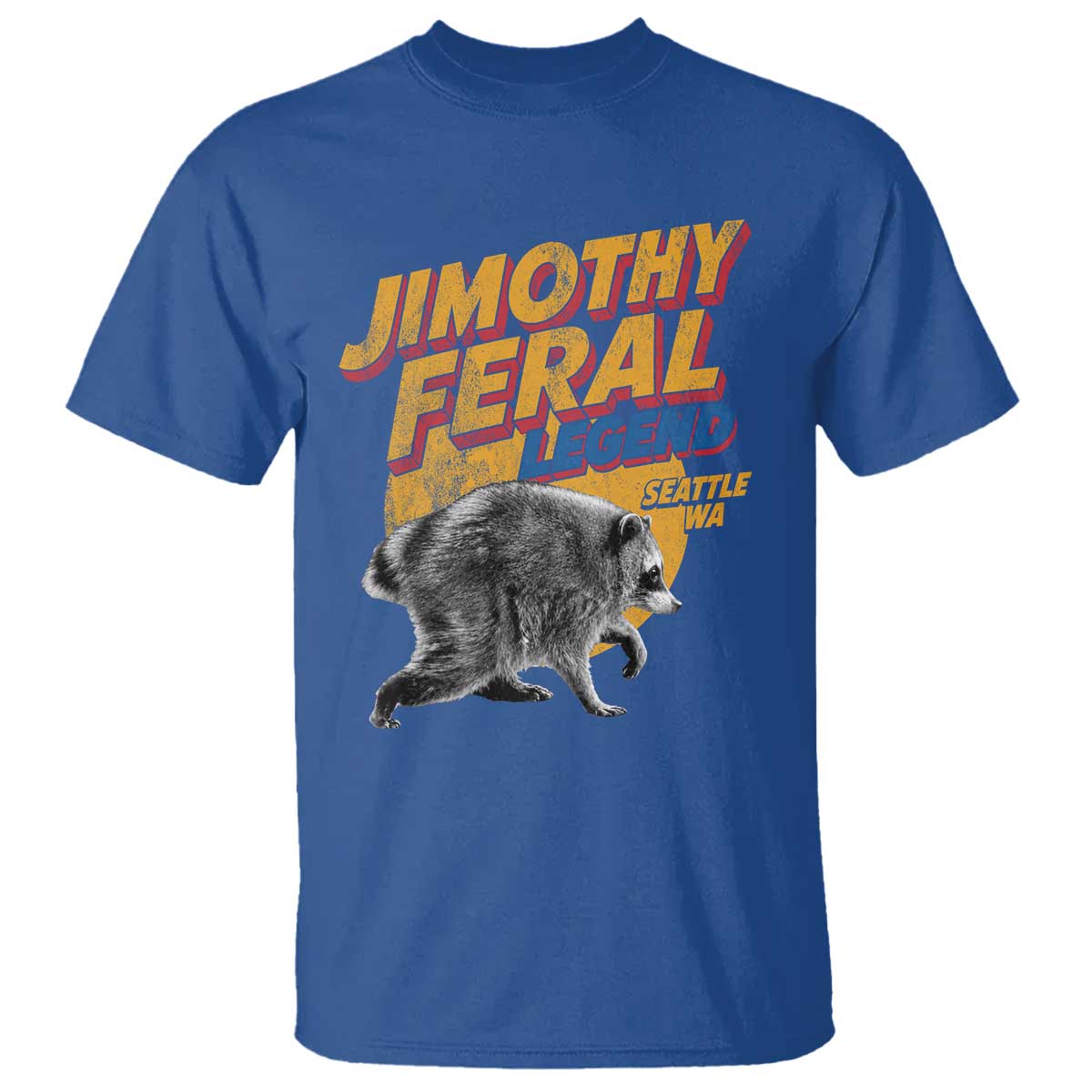 Vintage Jimothy Raccoon T Shirt Feral Legend Seattle WA Trash Panda Meme