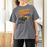 Vintage Jimothy Raccoon T Shirt For Women Feral Legend Seattle WA Trash Panda Meme