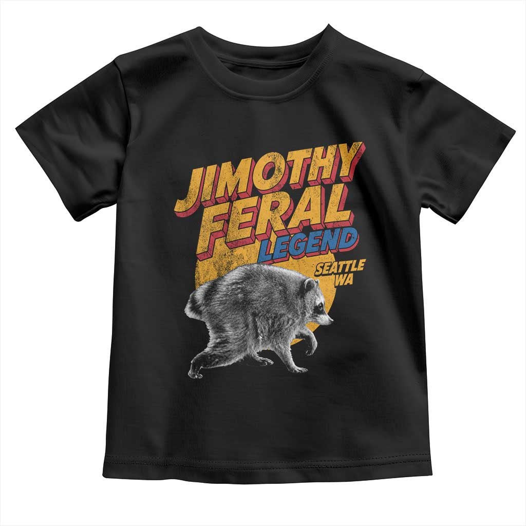 Vintage Jimothy Raccoon Toddler T Shirt Feral Legend Seattle WA Trash Panda Meme