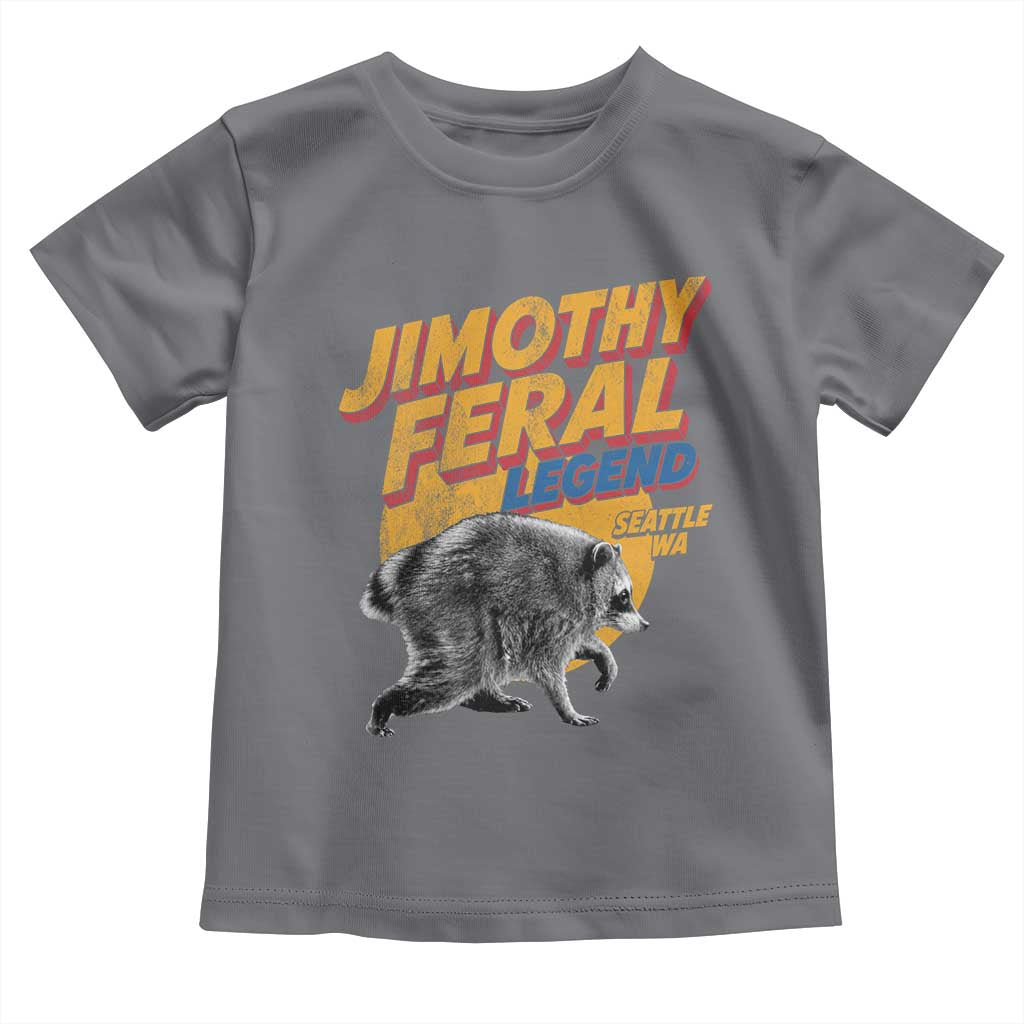 Vintage Jimothy Raccoon Toddler T Shirt Feral Legend Seattle WA Trash Panda Meme