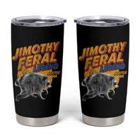Vintage Jimothy Raccoon Tumbler Cup Feral Legend Seattle WA Trash Panda Meme