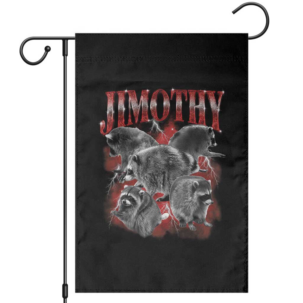 Jimothy Raccoon Garden Flag Vintage 90s Bootleg Rap Style Funny Meme