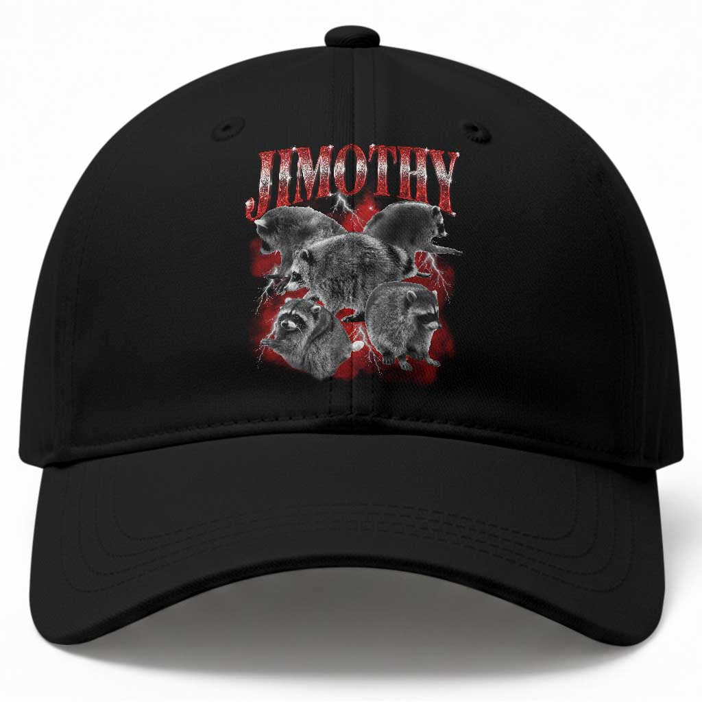 Jimothy Raccoon Baseball Cap Vintage 90s Bootleg Rap Style Funny Meme