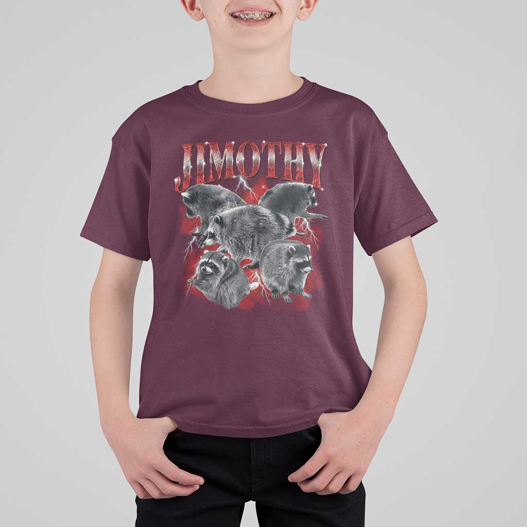 Jimothy Raccoon T Shirt For Kid Vintage 90s Bootleg Rap Style Funny Meme