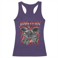 Jimothy Raccoon Racerback Tank Top Vintage 90s Bootleg Rap Style Funny Meme