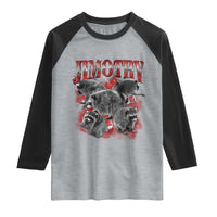 Jimothy Raccoon Raglan Shirt Vintage 90s Bootleg Rap Style Funny Meme
