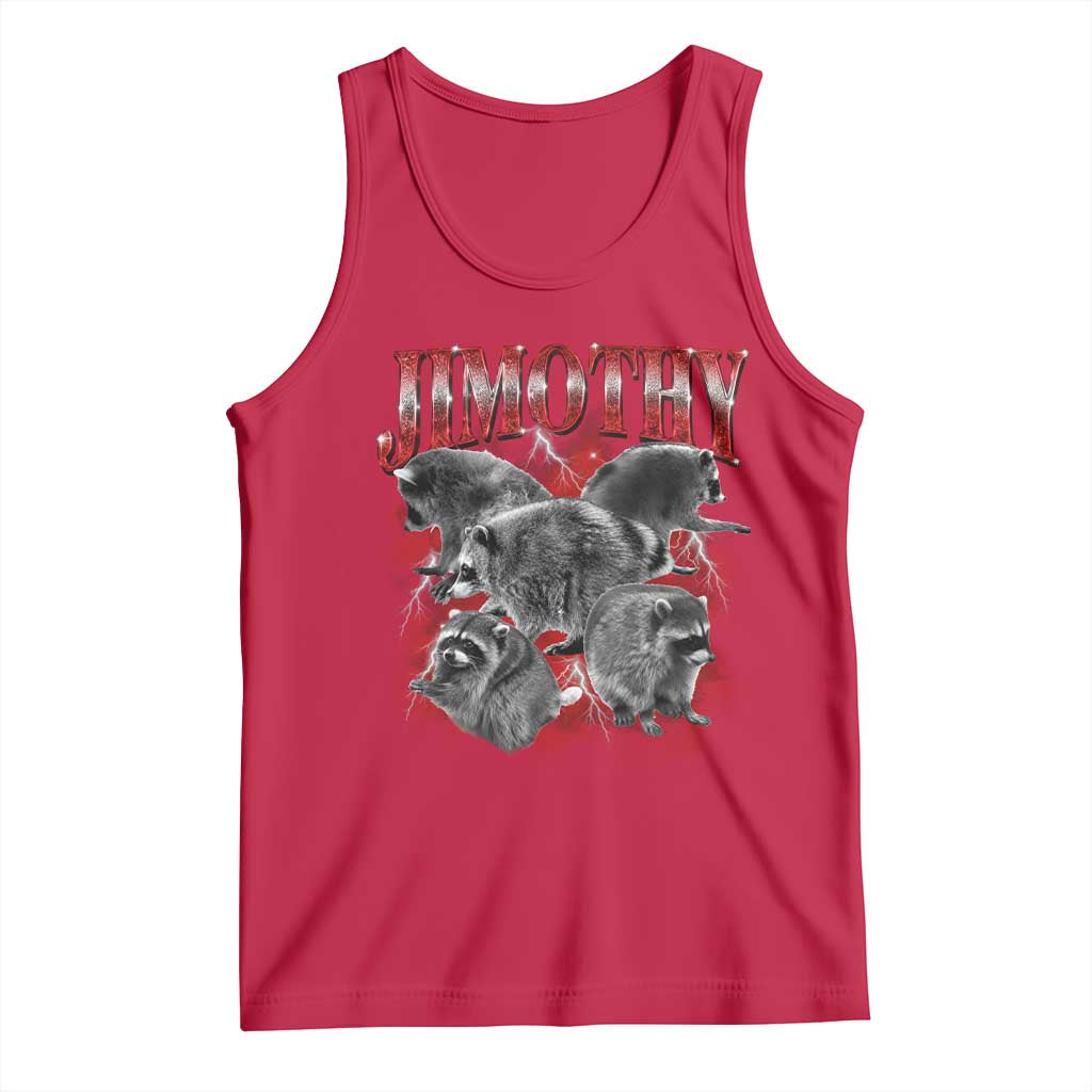 Jimothy Raccoon Tank Top Vintage 90s Bootleg Rap Style Funny Meme