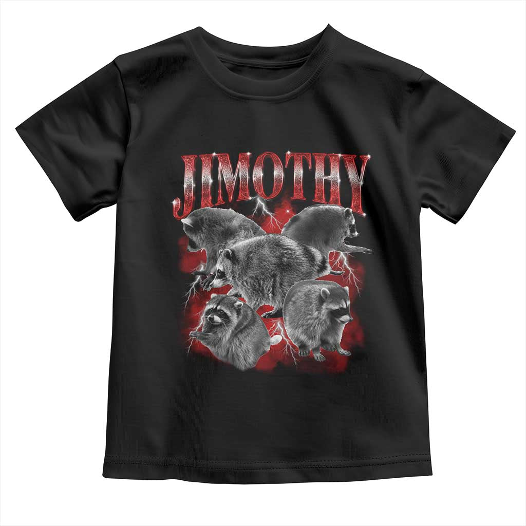 Jimothy Raccoon Toddler T Shirt Vintage 90s Bootleg Rap Style Funny Meme