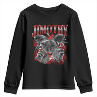 Jimothy Raccoon Youth Sweatshirt Vintage 90s Bootleg Rap Style Funny Meme