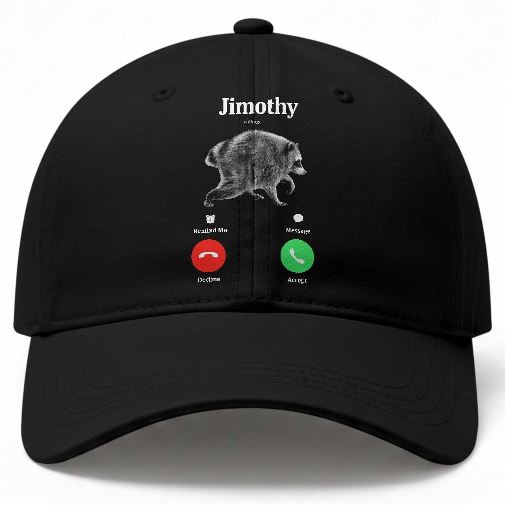 Jimothy Calling Phone Call Seattle Raccoon Baseball Cap
