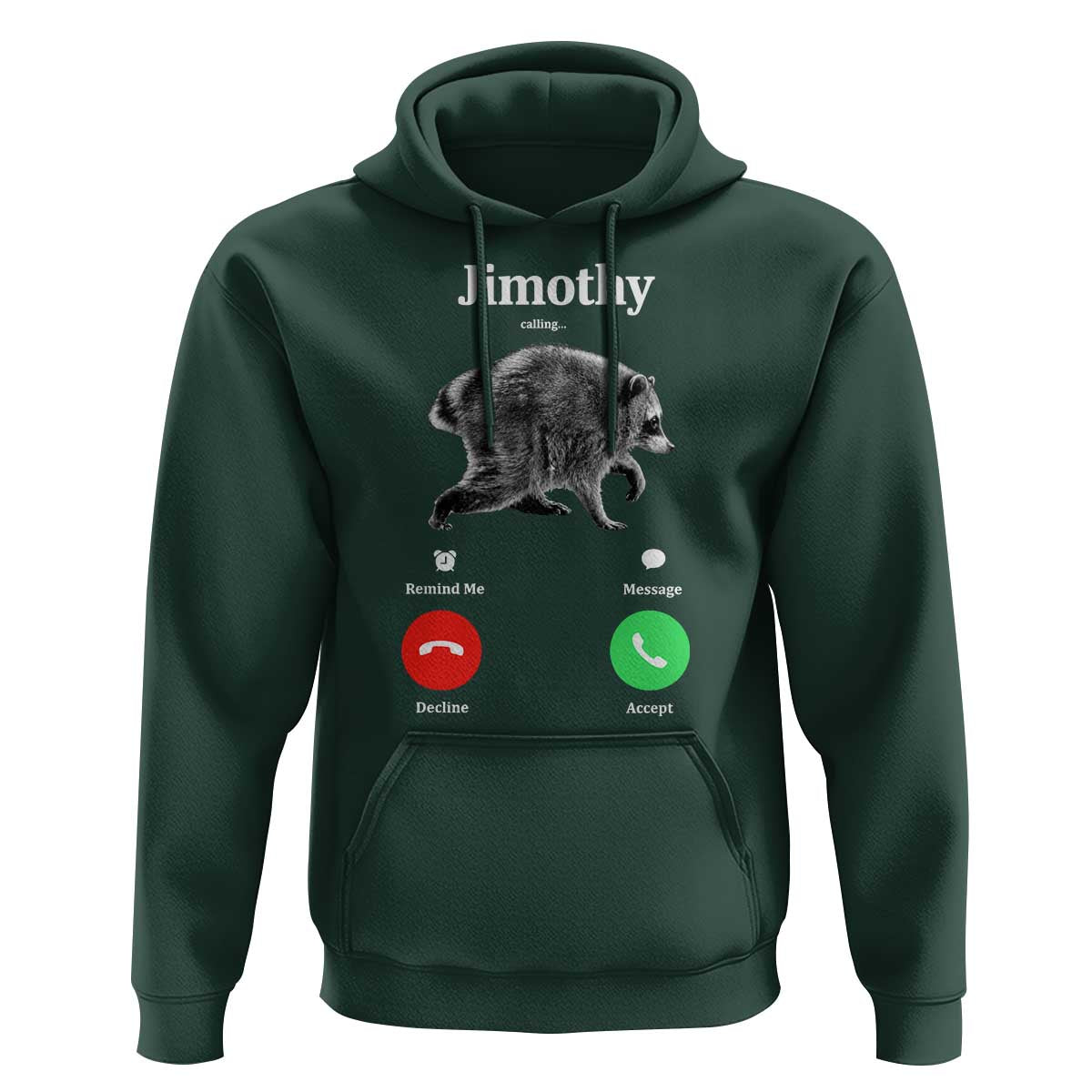Jimothy Calling Phone Call Seattle Raccoon Hoodie