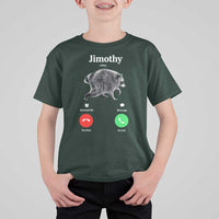 Jimothy Calling Phone Call Seattle Raccoon T Shirt For Kid