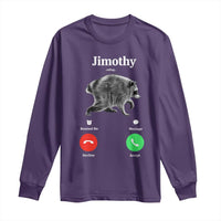 Jimothy Calling Phone Call Seattle Raccoon Long Sleeve Shirt