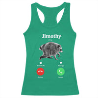 Jimothy Calling Phone Call Seattle Raccoon Racerback Tank Top