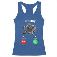 Jimothy Calling Phone Call Seattle Raccoon Racerback Tank Top