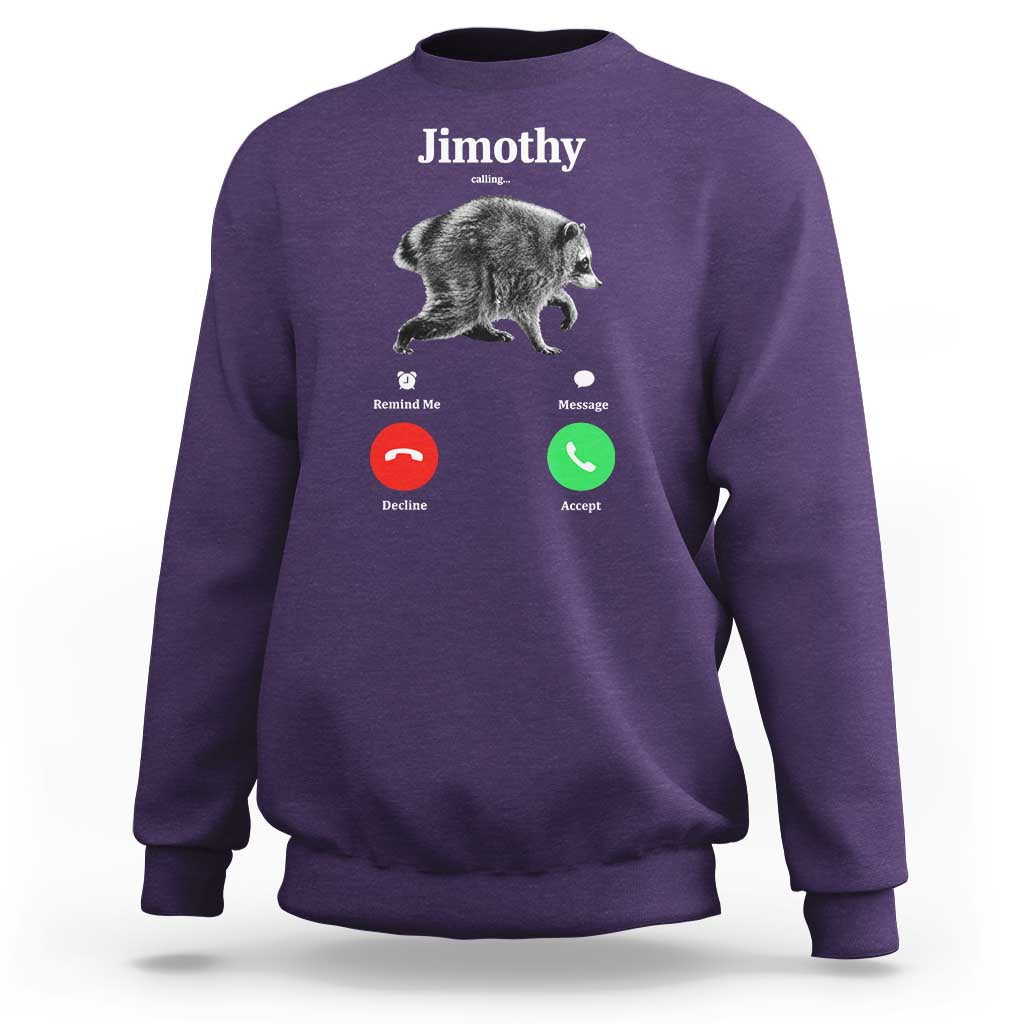 Jimothy Calling Phone Call Seattle Raccoon Sweatshirt