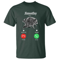 Jimothy Calling Phone Call Seattle Raccoon T Shirt