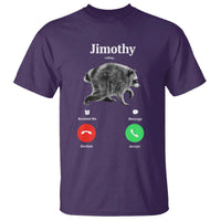 Jimothy Calling Phone Call Seattle Raccoon T Shirt