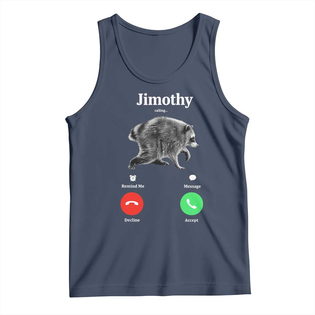 Jimothy Calling Phone Call Seattle Raccoon Tank Top