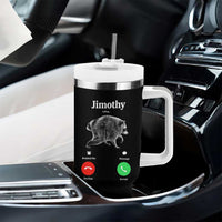 Jimothy Calling Phone Call Seattle Raccoon Tumbler With Handle