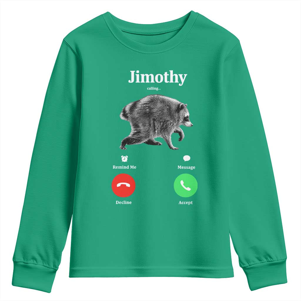Jimothy Calling Phone Call Seattle Raccoon Youth Sweatshirt
