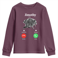 Jimothy Calling Phone Call Seattle Raccoon Youth Sweatshirt