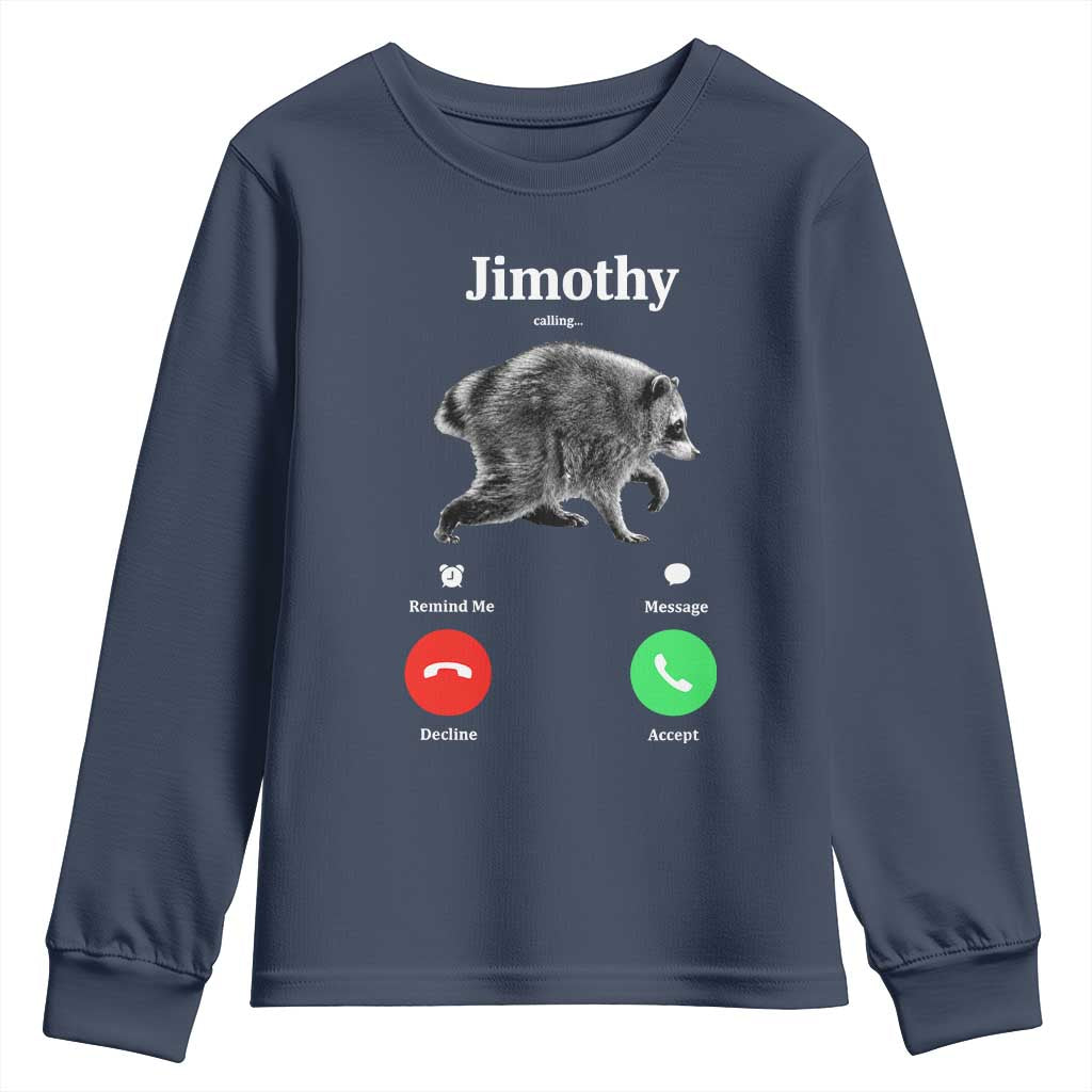 Jimothy Calling Phone Call Seattle Raccoon Youth Sweatshirt