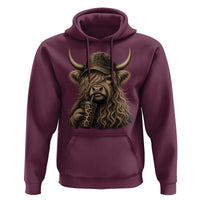 Highland Cow Funny Cute Coffee Lover Graphic Hoodie