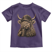 Highland Cow Funny Cute Coffee Lover Graphic Toddler T Shirt