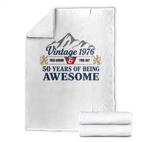 50th Birthday Throw Blanket Vintage 1976 Fck Around And Find Out Funny 50 Year Old Gift